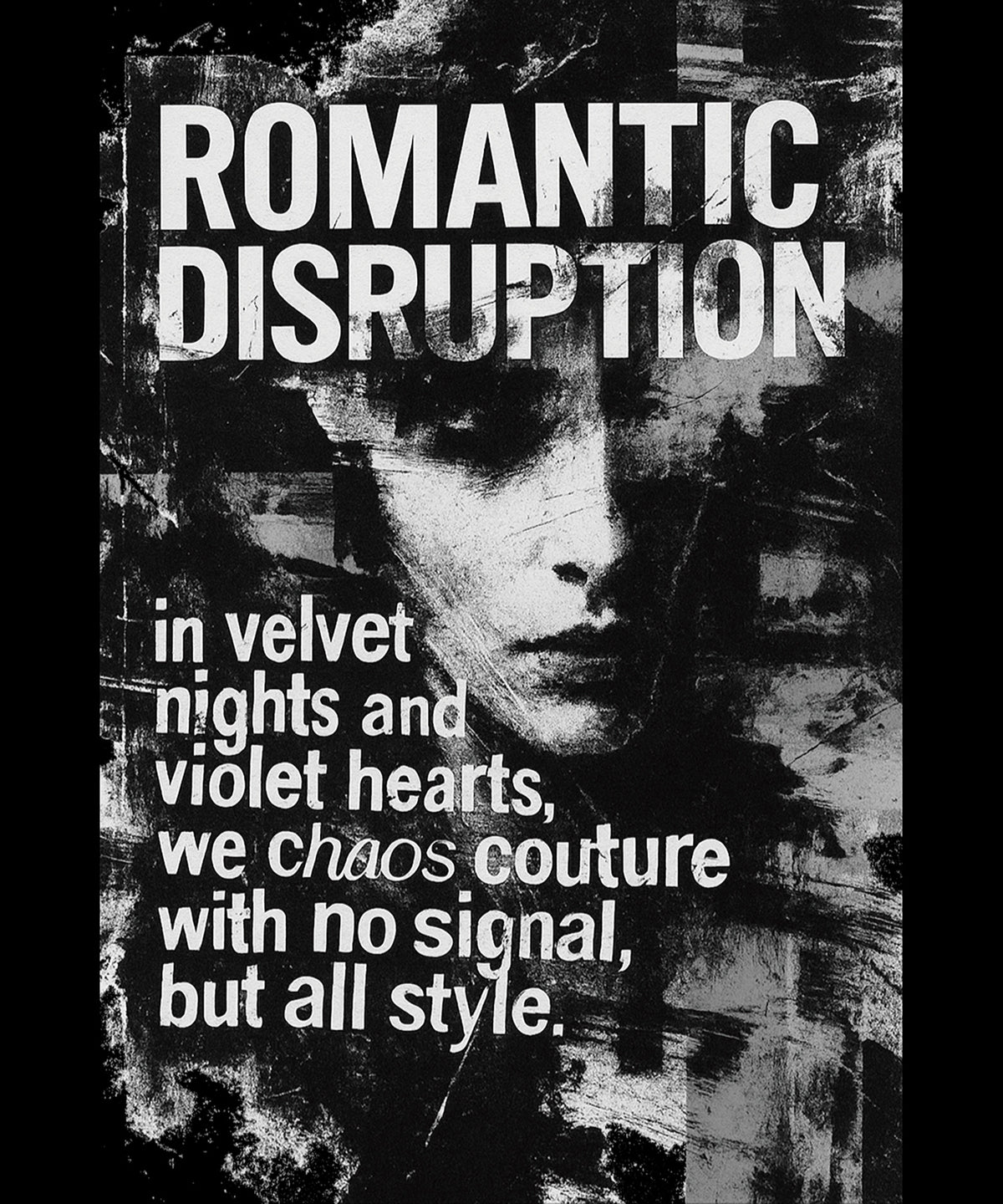 ご予約商品「7月末発送」【ROMANTIC DISRUPTION by BROTHERHOOD】Chaos in Vogue mono Tee Shirt