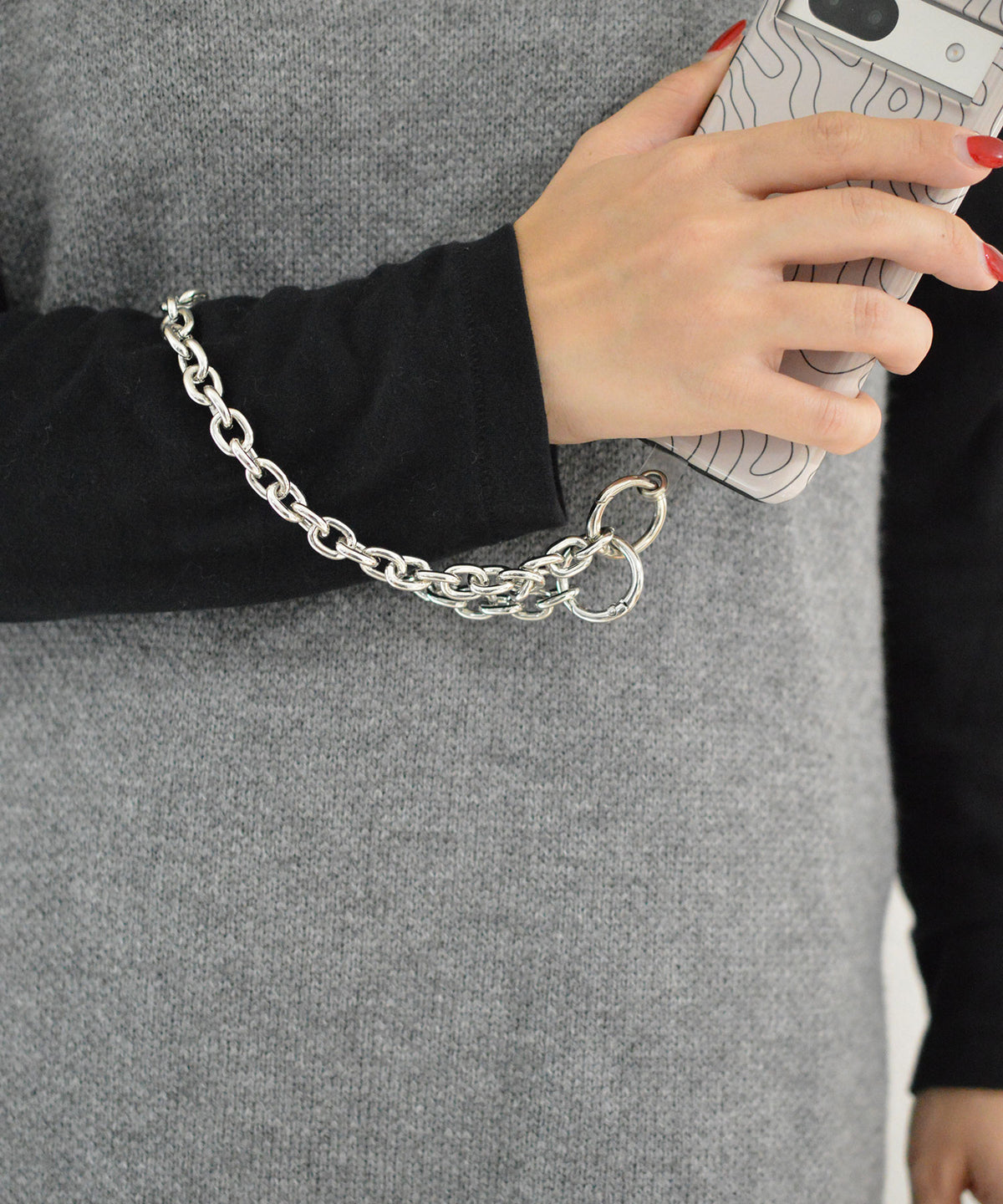 【BROTHERHOOD】Aluminum Orbit Chain Long Wrist Strap(UNISEX)