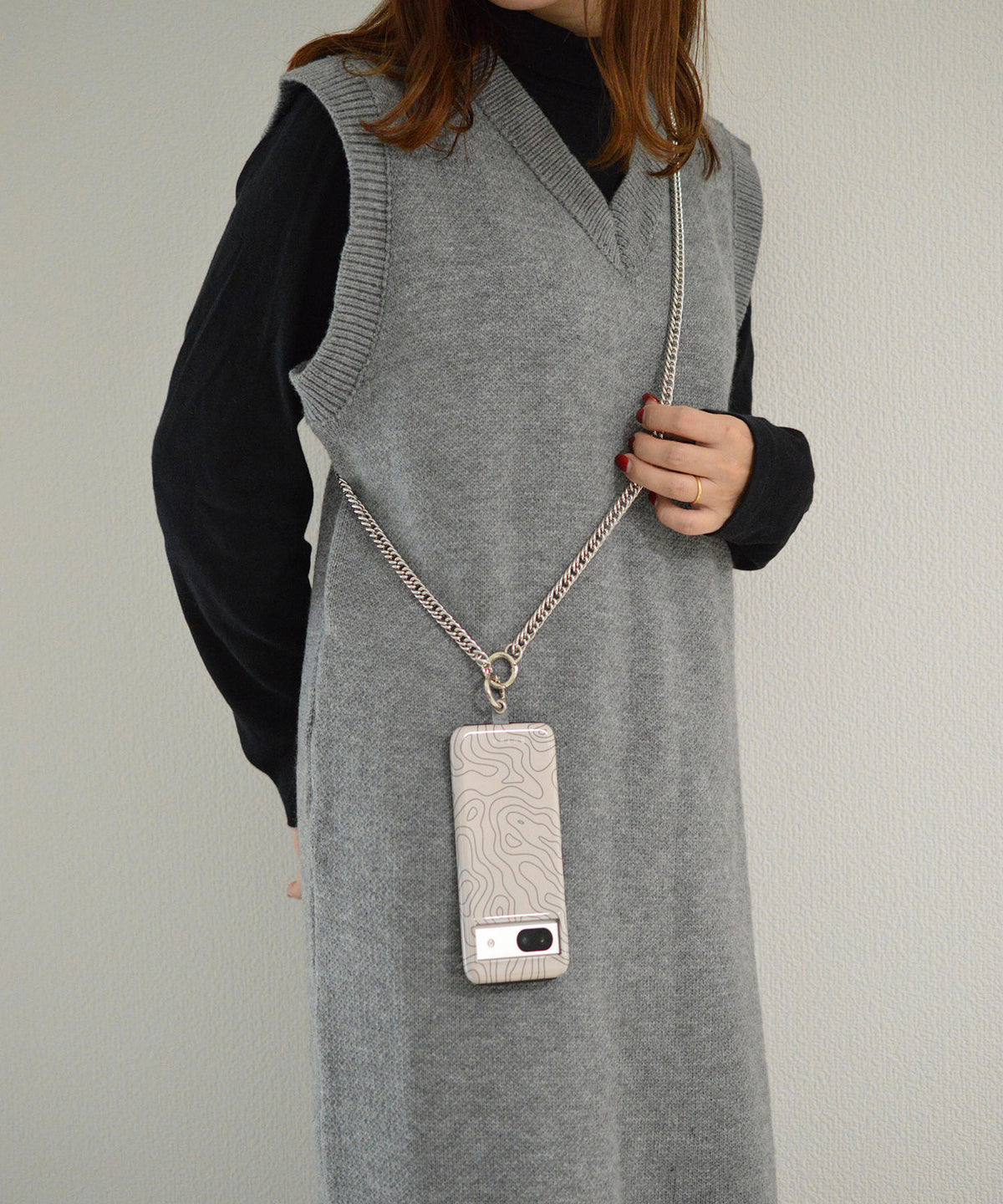 【BROTHERHOOD】Aluminum Curve Chain Shoulder Strap(UNISEX)