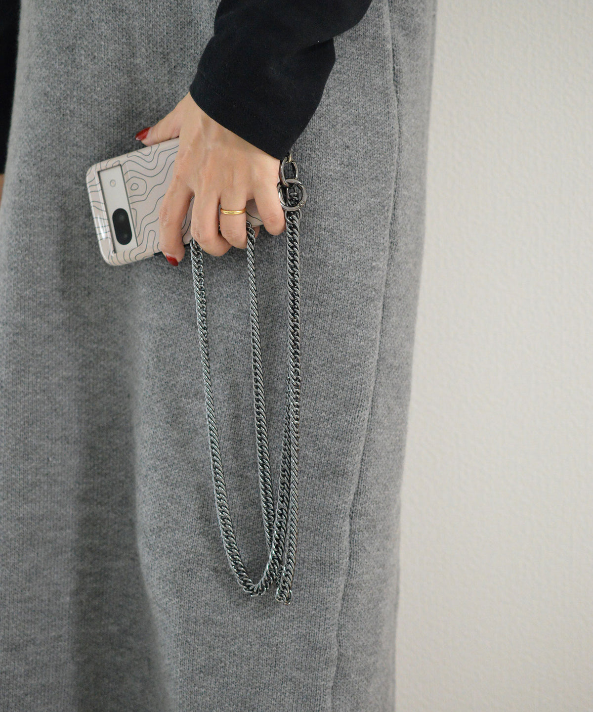 【BROTHERHOOD】Aluminum Curve Chain Shoulder Strap(UNISEX)