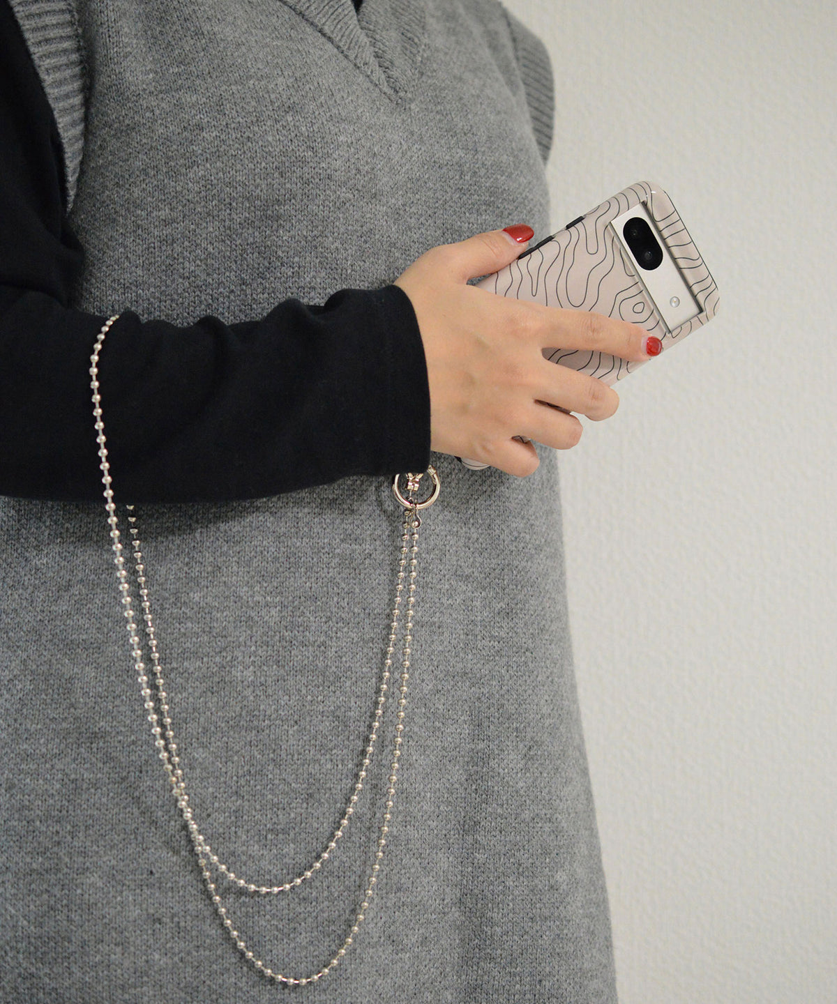 【BROTHERHOOD】Stainless MINI Ball Chain Shoulder Strap(UNISEX)