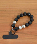 【BROTHERHOOD】Big Ball Black acrylic Combi Color Chain Wrist Strap(UNISEX)