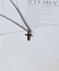 【Black Cross Pendant Necklace 】ブラッククロス ペンダント ネックレス「サージカルステンレス」(UNISEX)