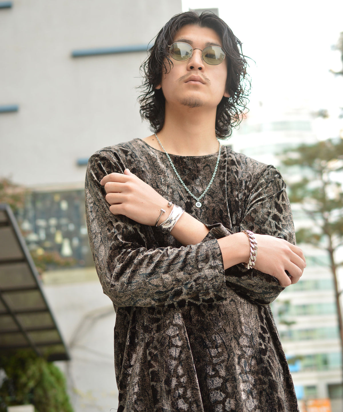 【Takeru. for BROTHERHOOD】Ball & T-Bar Bangle "Surgical Stainless Steel 316L"-Stainless SILVER