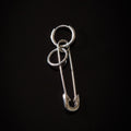 【Safety Pin & Ring Pierce】サージカル ステンレス フォーリンチェーンMIX 片耳 ピアス