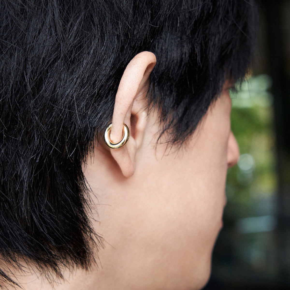 【Volume Hoop Ear Cuff】シンプルメタルフープ片耳イヤーカフ(UNISEX)