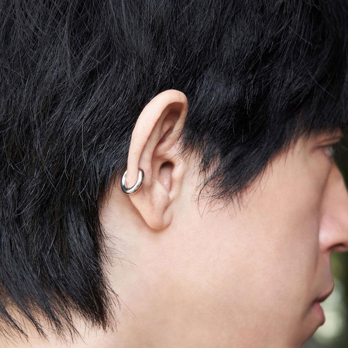 【Volume Hoop Ear Cuff】シンプルメタルフープ片耳イヤーカフ(UNISEX)