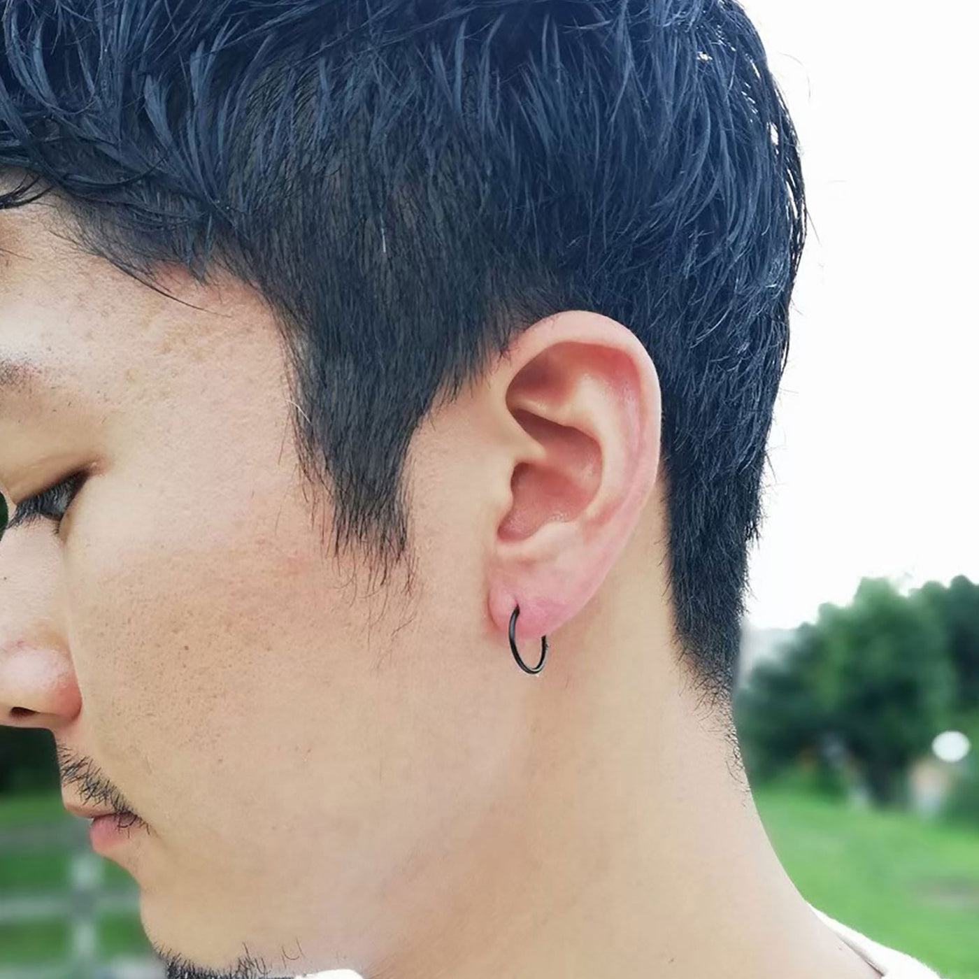 Circle Hoop Pierce】サージカル ステンレス サークル 片耳 フープ