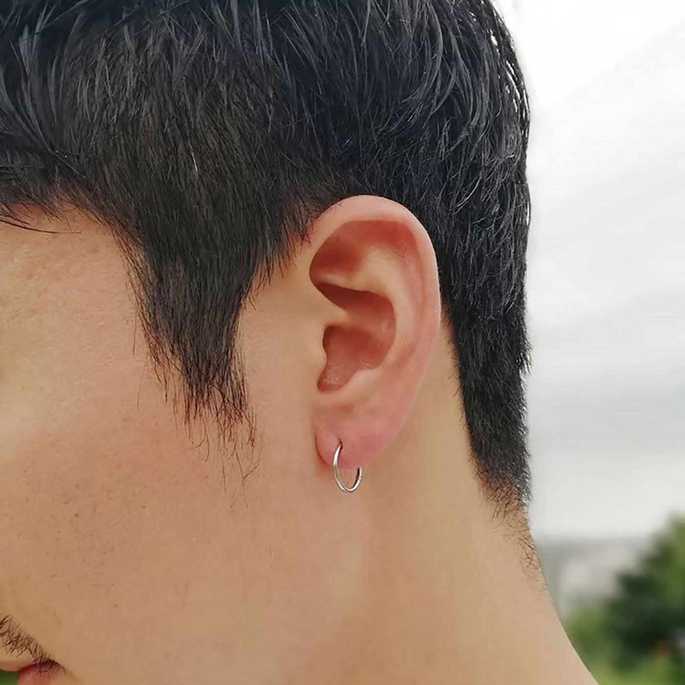 Circle Hoop Pierce】サージカル ステンレス サークル 片耳 フープ