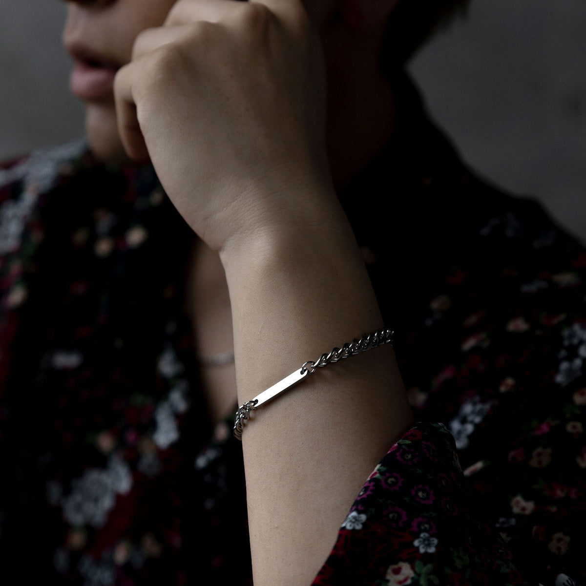 【Plate & Chain Bracelet】プレート&チェーンブレスレット(UNISEX)